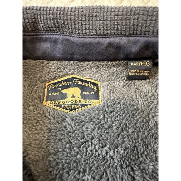 Freedom Foundry Jacket XXL/EED Blue Flannel Sherpa Lined Sweater Shirt Work - Picture 11 of 13